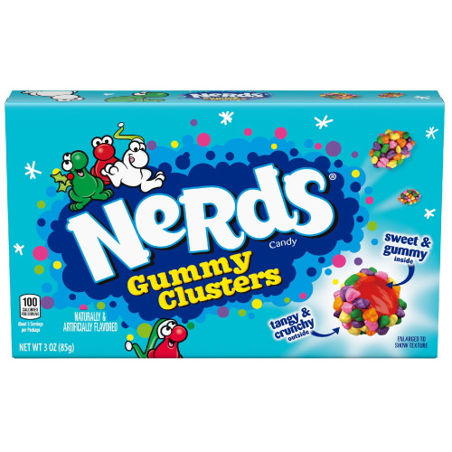 Nerds Holiday Gummy Clusters, Fruity Stocking Stuffer Candy, 3oz