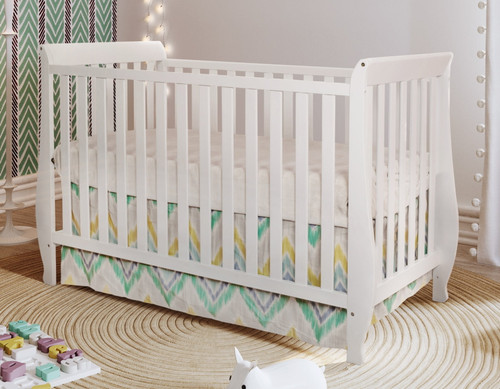 Afg Baby Furniture Naomi 4-in-1 Convertible Crib With Guardrail White