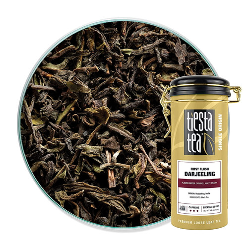 Tiesta Tea First Flush Darjeeling Tea, Loose Leaf Black Tea, 4 Oz Tin