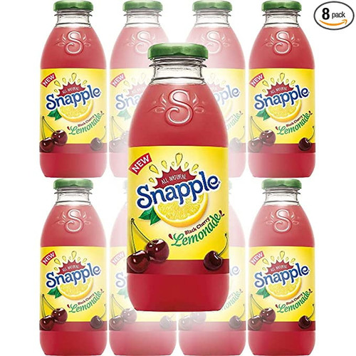 Snapple Black Cherry Lemonade, All Natural, 16 Fl Oz (pack Of 8, Total Of 128 Fl Oz)