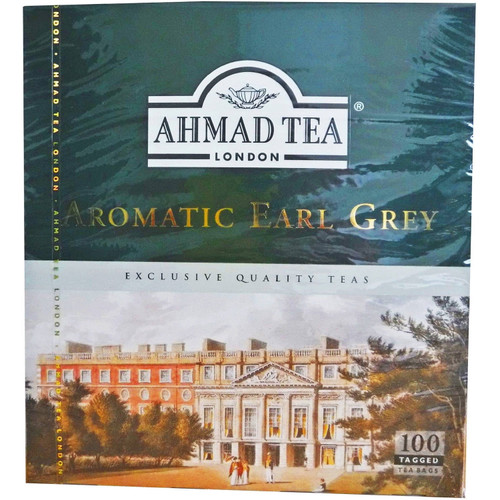 Ahmed Tea Aromatic Earl Grey Tea Bags, 100 Count