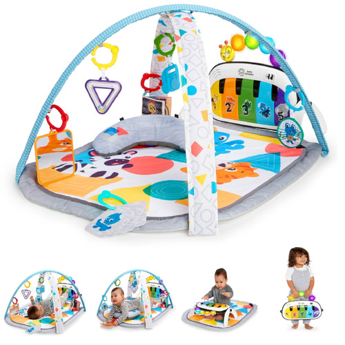 Baby Einstein 4-in-1 Kickin' Tunes Music And Language Play Gym And Piano Tummy Time Activity Mat