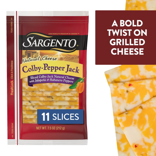 Sargento® sliced Colby-pepper Jack Natural Cheese, 11 Slices
