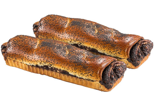 Poppy Seed Roll | Traditional Hungarian Food | Delicious Yeast Cake With A Scrumptious Poppy Seed Filling | 16 Oz Poppyseed Cake | Stern's Bakery (2 Pack)