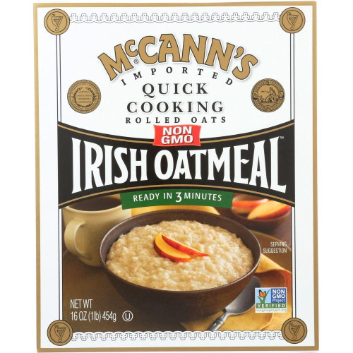 Mccann's Quick Cooking Rolled Oats Irish Oatmeal, 16 Oz (pack Of 12)