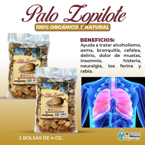 Palo Zopilote Semilla De Caoba Herbal Tea 8 Oz (2/4 Oz) Mahogany Seeds Natural Tea By Natural De Mexico