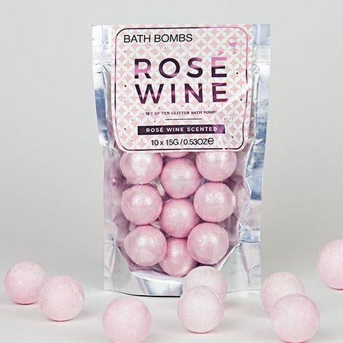 Rose Wine Scented Bath Bombs