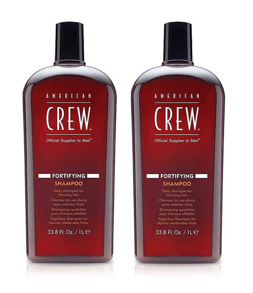 Men's Shampoo By American Crew, Fortifying Shampoo For Thinning Hair, Refreshes Scalp 33.8 Fl Oz - Pack Of 2