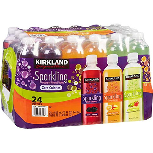 Kirkland Signature Flavored Sparkling Water Variety Club Pack - 24 Ct. (17 Oz.)