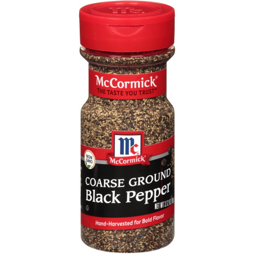 Mccormick Black Pepper - Coarse Ground, 3.12 Oz