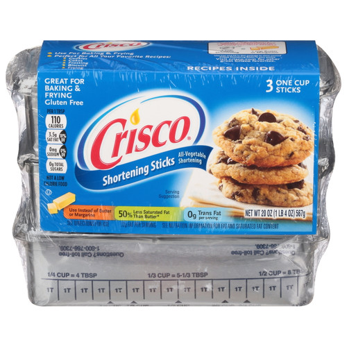 Crisco All Vegetable Shortening Sticks, 20 Oz