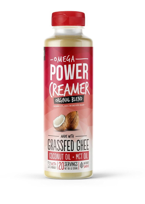 Omega Powercreamer - Original Keto Coffee Creamer - Grass-fed Ghee, Organic Coconut Oil, Mct Oil - 10 Fl Oz.
