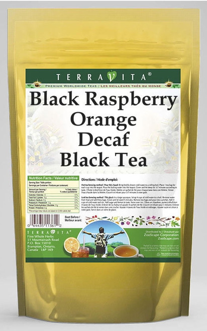Terravita Black Raspberry Orange Decaf Black Tea, (black Raspberry Orange Decaf, Black Tea Bags, 25 Tea Bags, 1-pack, Zin: 538508)