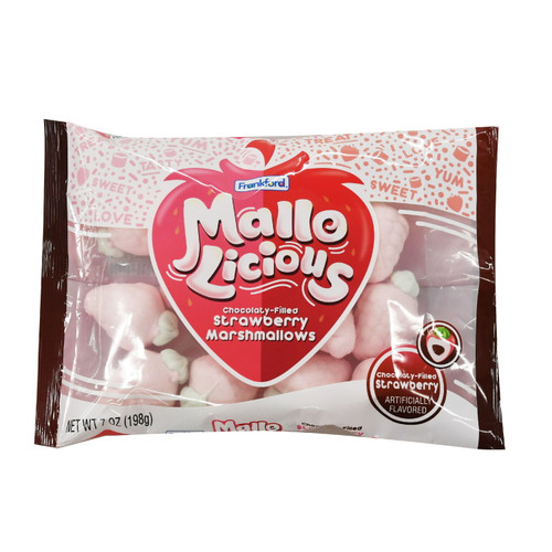 Frankford Mallolicious Chocolate Filled Strawberry Marshmallows 7 Oz
