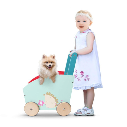 Labebe - Baby Walker For Girl&amp;goy, 4 Wheels Walker Toy, Push/pull Wagon Cart For Kid, Baby Learning Walker, Toddler Push Toy For 1-3 Years Old, Outdoor Activity Walker Infant, Wooden C