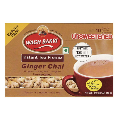 Wagh Bakri Instant Ginger Tea Unsweetened 140g (pack Of 5)