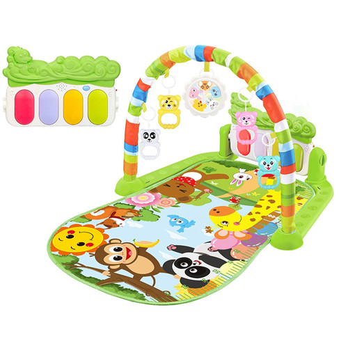 Huoge Baby Activity Mat Play Gym - Infant Activity Center Kick And Play Piano Maracas | Toddlers Play Mat Tummy Time Toys For 3 To 12 Months Babies