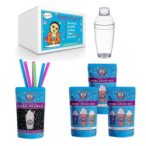 Jumbo Boba Bubble Tea Kit Makes 30+ Drinks Diy By Buddha Bubbles Boba Milk Tea Thai Iced Tea & Spiced Chai Tea