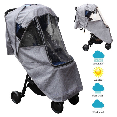 Relax Dream Baby Stroller Universal Weather Dust Wind Shield Waterproof Clear Rain Coat