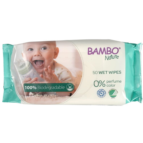 Bambo Nature Baby Wipe Soft Pack, 50 Wipes 1000011933
