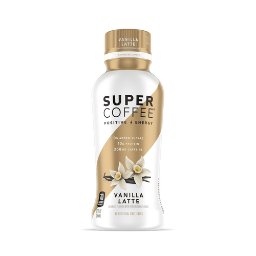Super Coffee Vanilla Latte Iced Coffee Bottle, 12 Fl Oz