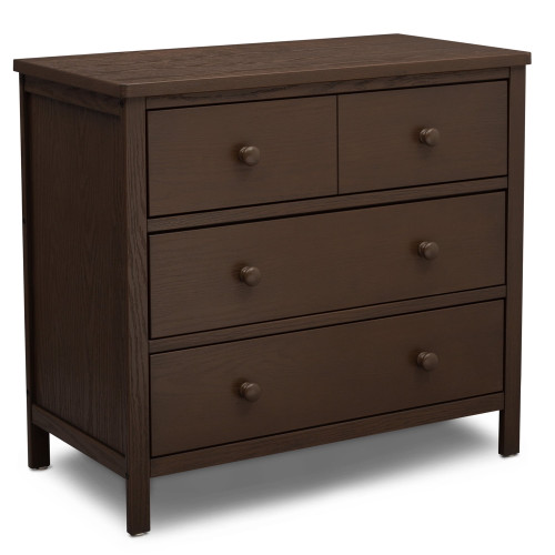 Delta Children Middleton 3 Drawer Dresser, Greenguard Gold Certified, Textured Cocoa