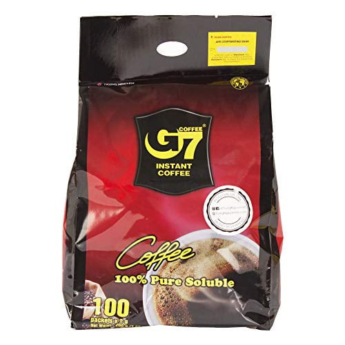 G7 Black Instant Vietnamese Coffee 7.05 Ounces (200gram), 100 Packets