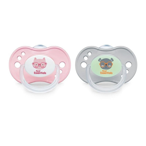 Gerber First Essentials Calming Pacifiers Silicone 0-6m - 2 Ct