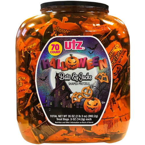 Utz Halloween Shaped Pretzel Treat Barrel (70 Ct.)
