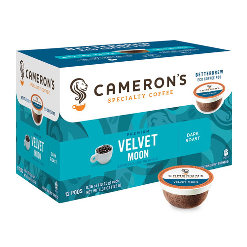 Cameron's Specialty Coffee Premium Velvet Moon Single Serve Pods, 12 Count