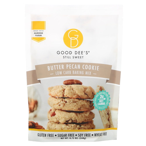 Low Carb Baking Mix, Butter Pecan Cookie, 8.75 Oz (248 G), Good Dee's