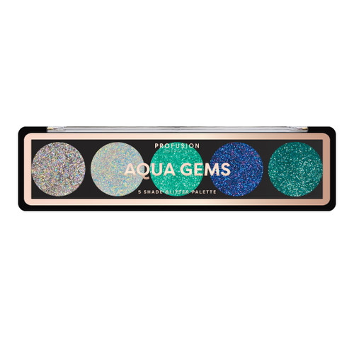Profusion Cosmetics Glitter Palette, Aqua Gems, 2 Oz