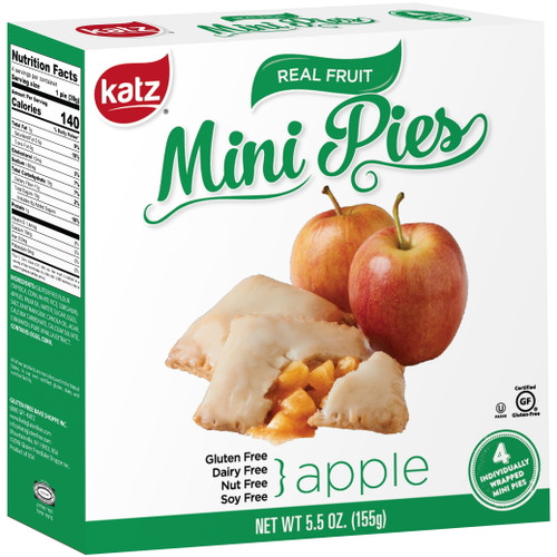 Katz Gluten Free Mini Pies - Apple | Gluten Free, Dairy Free, Nut Free, Soy Free, Kosher | (1 Pack, 5.4 Ounce Each)