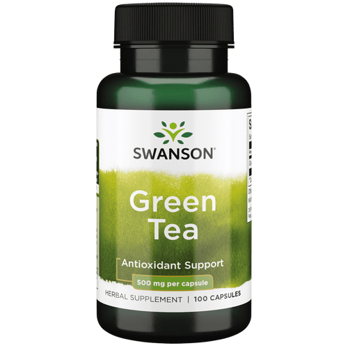 Swanson Green Tea Leaf Capsules, 500 Mg, 100 Count