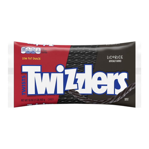 Twizzlers, Twists Licorice Chewy Candy, Low Fat, 16 Oz, Bag