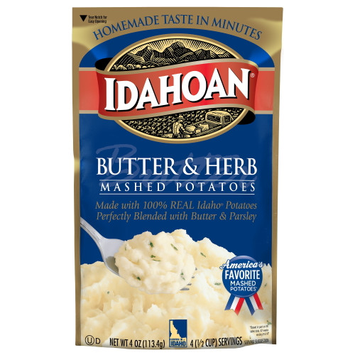 Idahoan Butter & Herb Mashed Potatoes, 4 Oz Pouch