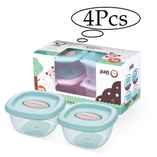 Lnkoo Leakproof Baby Food Storage | 4 Container Set | Bpa Free Small Plastic Containers With Lids | Lock In Freshness, Nutrients, Flavor | Freezer & Dishwasher Friendly | 4oz Snack Container