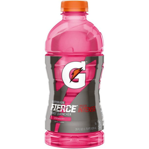 Gatorade G Fierce Strawberry Thirst Quencher Sports Drink Bottle 28 Oz Bottle, Quantity Of 8