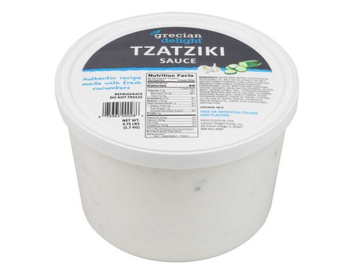 Grecian Delight Tzatziki Sauce, 0.5 Gallon - 4 Per Case.