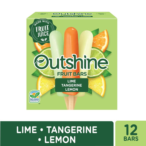 Outshine Lime Tangerine And Lemon Fruit Ice Bars Variety Pack, 12ct