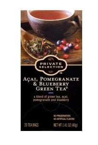 Private Selection Green Tea Pomegranate, Blueberry, & Acai -- 20 Tea Bags Pack Of 2