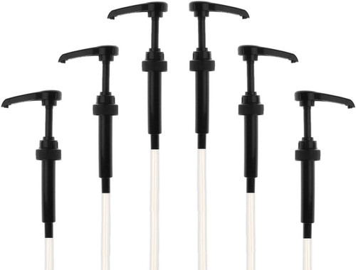 Black Coffee Syrup Pump For 750ml Bottles (pack Of 6) Universal Fit Torani, Monin (1l Plastic Only), Davinci, Jordan's Skinny, And Upouria