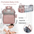 Diaper Bag Backpack, Kabaqoo Baby Diaper Bag With Changing Station For Boys Girls, Baby Registry Search Shower Gifts Baby Stuff For Newborn Essentials Must Haves, Pink Grey