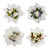 White Mini Floral Bouqueto - Fresh Cut - 4 Pack