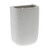 Textured Rectangular Ceramic Wall Pocket With Cut Out Hole, Tall, White