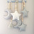 Wooden Beads Moon Star Kids Infant Crib Cradle Wall Hanging Ornament Photo Props
