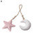 Wooden Beads Moon Star Kids Infant Crib Cradle Wall Hanging Ornament Photo Props