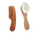 Kaou 2pcs/set Wooden Baby Safety Comb Woolen Hair Brush Care Massage Grooming Tool