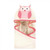 Hudson Baby Infant Girl Cotton Animal Hooded Towel, Modern Owl, One Size