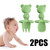 2pieces Silicone Toddler Forks And Spoons Bpa Free, Easy Grip Baby Forks And Spoons, Suitable For Toddler Kids First Training Weaner, 6-12 Months